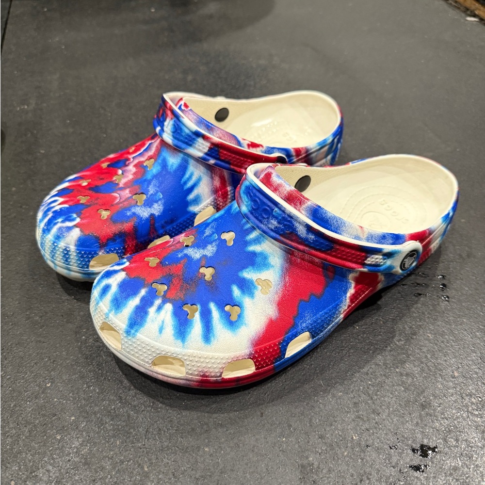Mickey Mouse Crocs Tie dye sz10/12